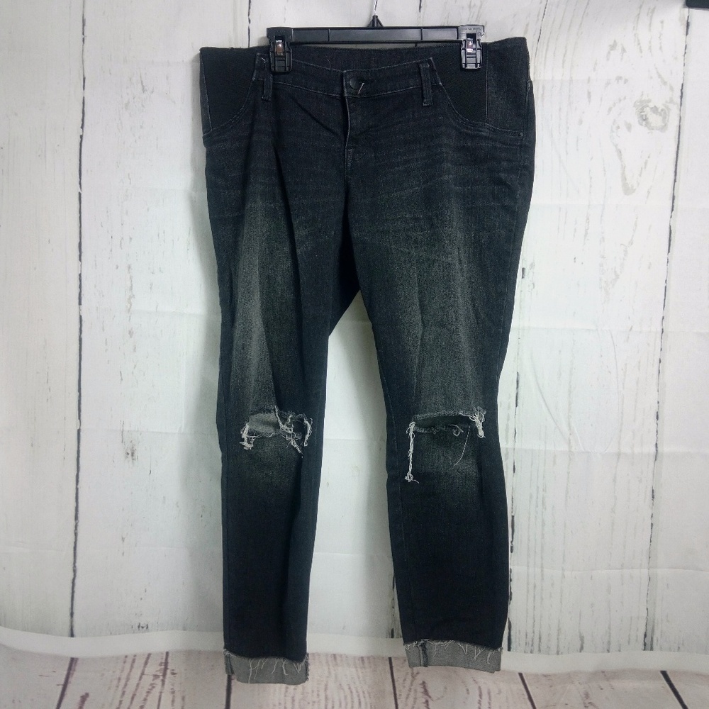 Isabel Maternity Jeggings Distressed Cuffed Jeans